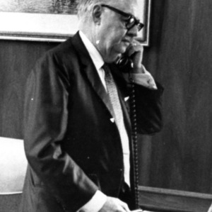 Malcolm E. Campbell on phone