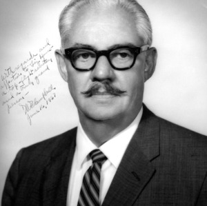 Malcolm E. Campbell portrait with signature