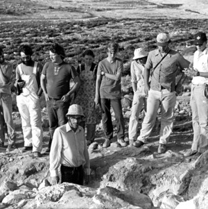 Tom Parker and others in archaeological field tour