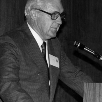 Joe Pou speaking at podium