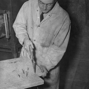 W. A. Scholes with concrete made of vermiculite