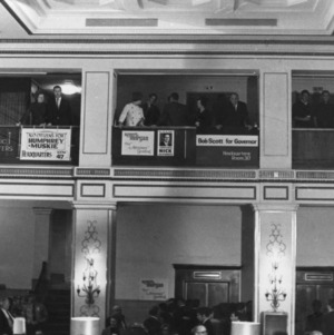 State Democratic Headquarters during 1968 election, the year Bob Scott ran for governor