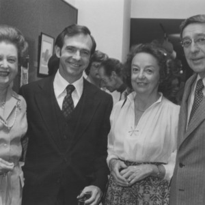 Bess Ballentine, Chancellor Joab Thomas, June Small, and Milton Small