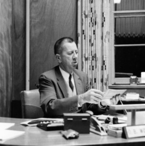 O. B. Wooldridge at Desk