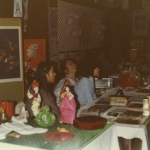 Women at Korea booth at international fair