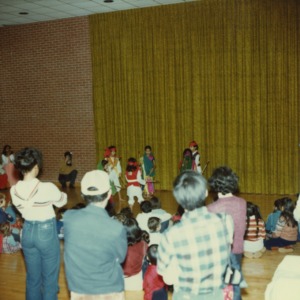 Children performing at international fair