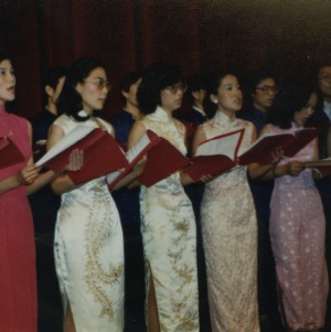 Choir singing at event