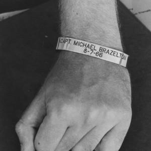POW-MIA bracelet with name of Capt. Michael Brazelton