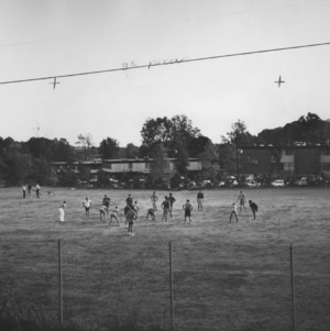 Students playing football