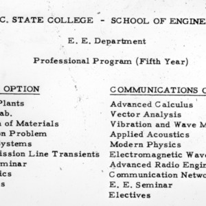 Electrical Engineering Department - Professional Program (5th year) - curricula