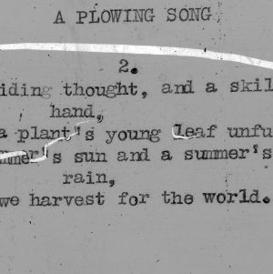 "A Plowing Song" - 4-H Club song lyrics