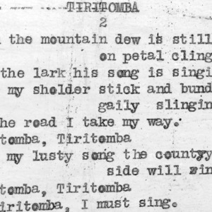 "Tiritomba" part 2 - 4-H Club song lyrics