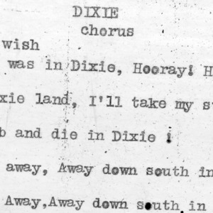 4-H Club song slide : "Dixie"