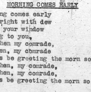 4-H Club song slides : "Morning Comes Early"