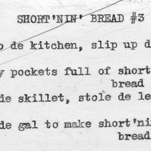 4-H Club song slides : "Short'nin' Bread"