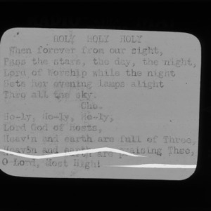 4-H Club song slides : "Holy Holy Holy"