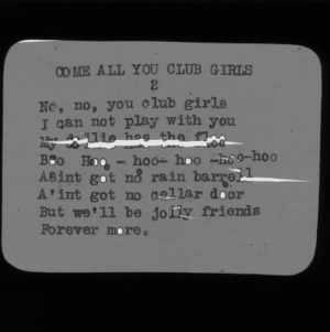 4-H Club song slides : "Come All You Club Girls"