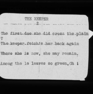 4-H Club song slides : "The Keeper"