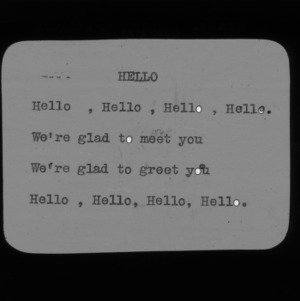 4-H Club song slides : "Hello"