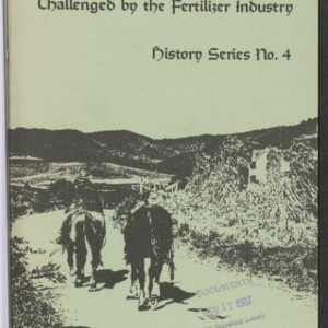Early Fertilizer Control Laws Challenged by the Fertilizer Industry, History Series No. 4, Sept. 1967