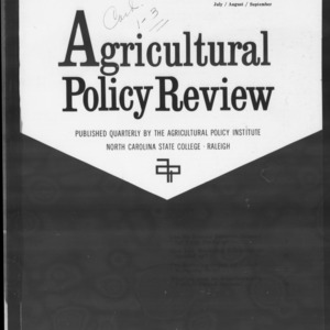 Agricultural Policy Review Vol. 1 No. 3