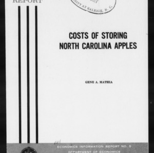 Costs of Storing North Carolina Apples (EIR-5)