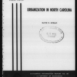 Urbanization in North Carolina (Economics Information Report 38)