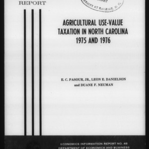 Agricultural use-value taxation in North Carolina 1975-1976 (EIR-48)