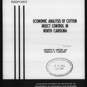 Economic analysis of cotton insect control in North Carolina (Economics Information Report 52)