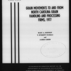 Grain movements to and from North Carolina grain handling and processing firms, 1977 (EIR-59)