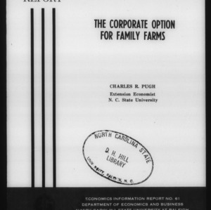 The corporate option for family farms (Economics Information Report 61)