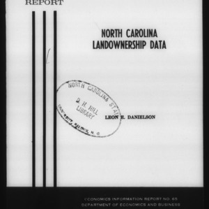 North Carolina landownership data (Economics Information Report 65)