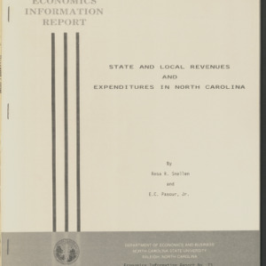 State and Local Revenues and Expenditures in North Carolina (EIR-73), 1986 Feb.