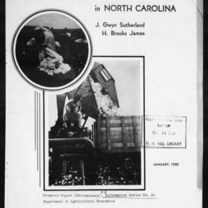 Mechanical Harvesting of Cotton in North Carolina (AE Information Series No. 22)