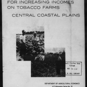 Opportunities for Increasing Incomes on Tobacco Farms, Central Coastal Plains (AE Information Series No. 32)
