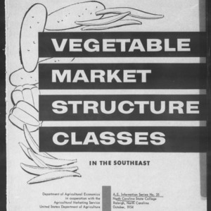 Vegetable Market Structure Classes in the Southeast (AE Information Series No. 35)
