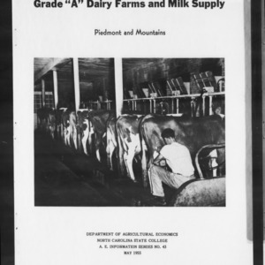 Grade "A" Dairy Farms and Milk Supply (AE Information Series No. 43)