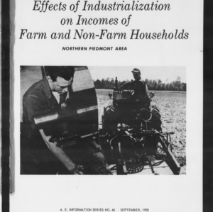 Effects of Industrialization on Incomes of Farm and Non-Farm Households, Northern Piedmont Area (AE Information Series No. 46)