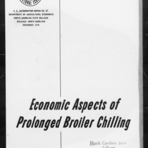 Economic Aspects of Prolonged Broiler Chilling (AE Information Series No. 67)