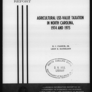 Agricultural Use-Value Taxation in North Carolina 1974 and 1975 (Economics Information Report 43)