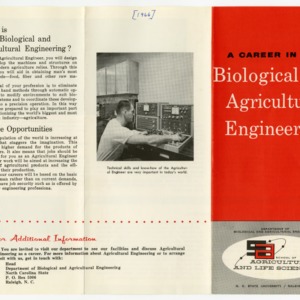 Biological and Agricultural Engineering departmental information, 1948-1985
