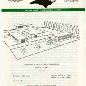 Department of Biological and Agricultural Engineering laboratory records, 1970-1971