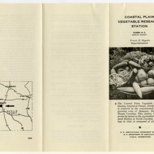 Office and administrative records for Coastal Plain Vegetable Research Station