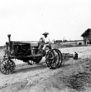 One of the first tractors at NCSU