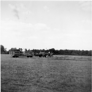 Hay drying - wagon.  MC Braswell Farm, Battleboro 1957