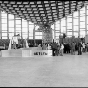 Grain Equipment Display, State Fair Arena, 1959. N.C. Grain and Feed Dealers Convention