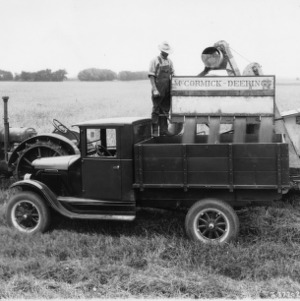 McCormick-Deering Tractor with Combine Harvester