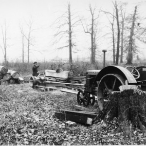 Case Tractor Running Sawmill