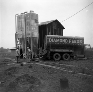 Feed processing silos and Diamond Feeds truck