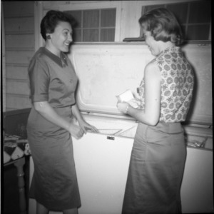 Two women at 4-H electric project